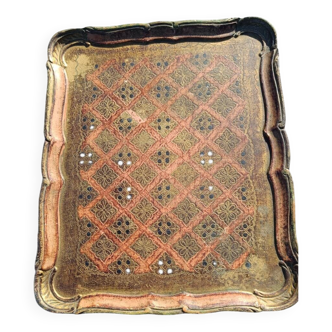 Large rectangular Venetian Florentine tray