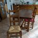 Lot d'une Table de ferme chêne massif de France et ses six chaises