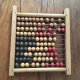 Old wooden schoolboy's boulier