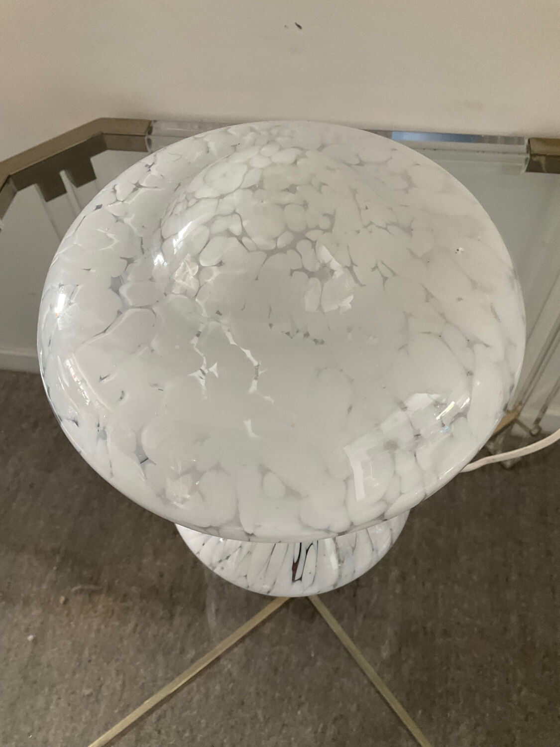 Peill & Putzler mushroom lamp in Murano glass from the 70s