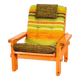 Multicolored Yngve Ekstrom Pinewood Lounge Chair Dymling for Swedese 1970s