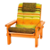 Multicolored Yngve Ekstrom Pinewood Lounge Chair Dymling for Swedese 1970s