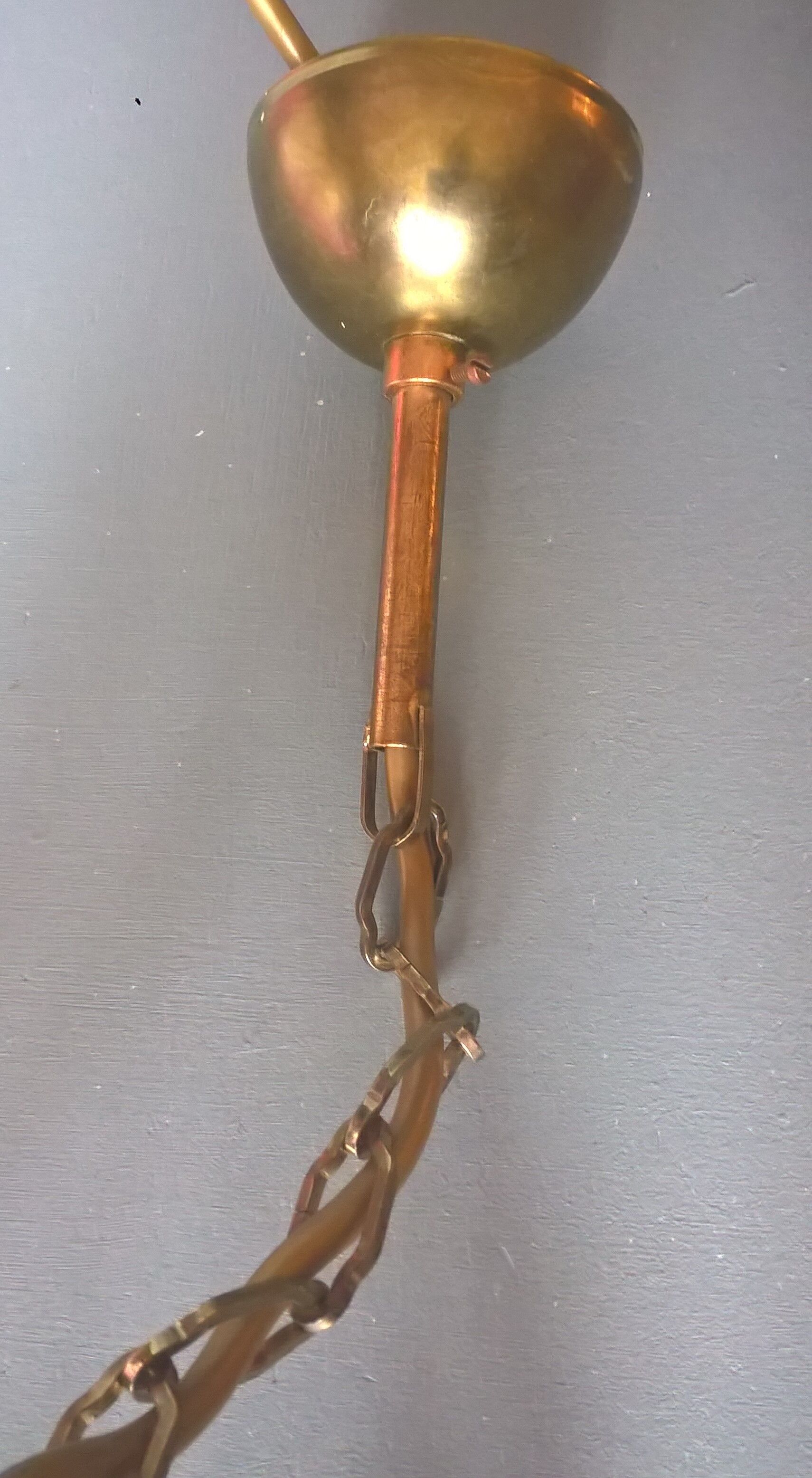 Lantern cage two lights translucent cylindrical glass and three-foot brass - classic style