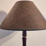 Lampe tripode art déco en bois et laiton signé France Paris
