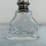 Flacon à parfum, sel, argent, verre gravé, 1908, poinçons argent anglais