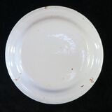 Assiette en faience de l'est rose rouge 19eme Luneville islettes st clement nº2