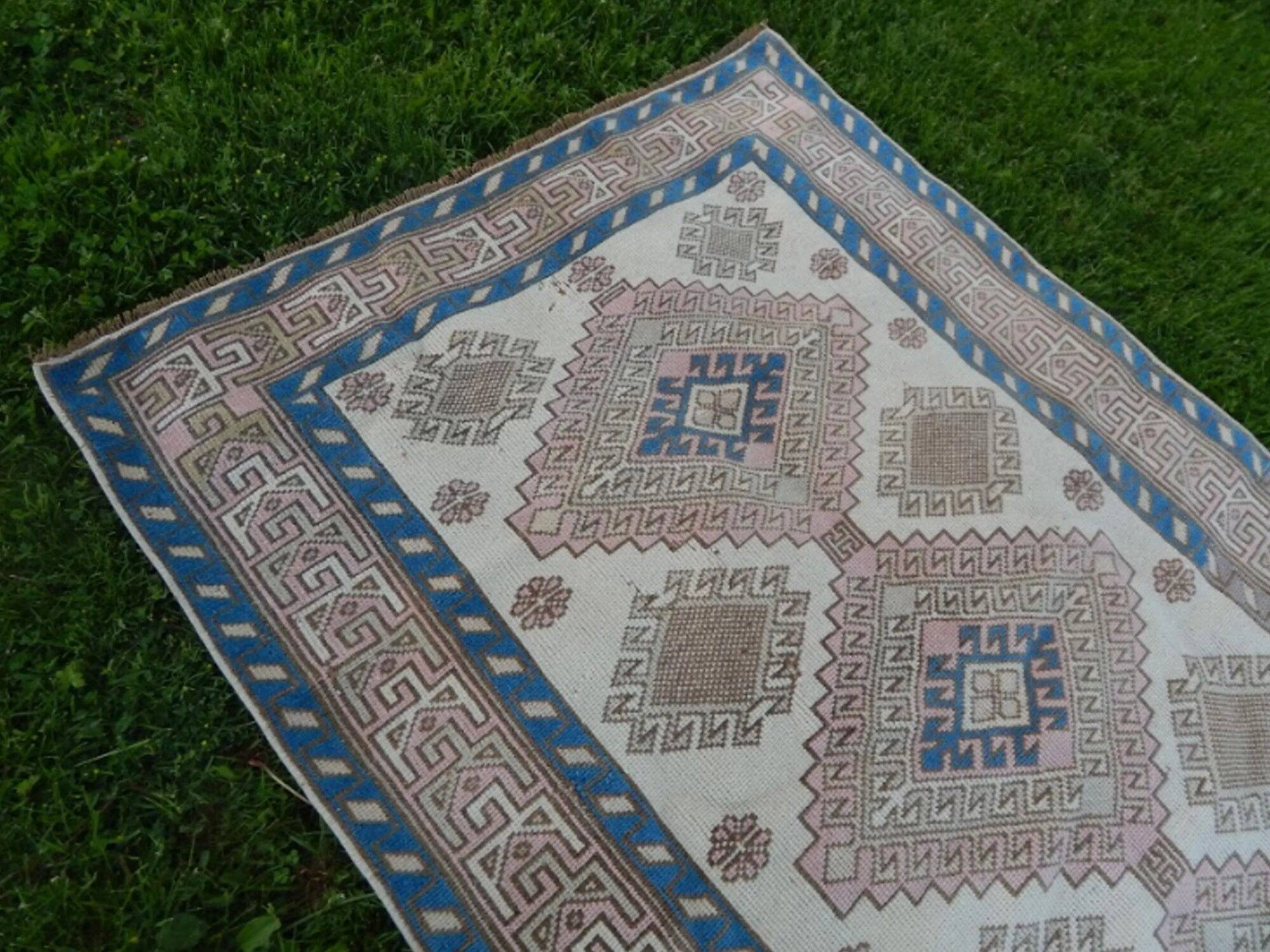 Tapis turc vintage fait main 134x203 cm