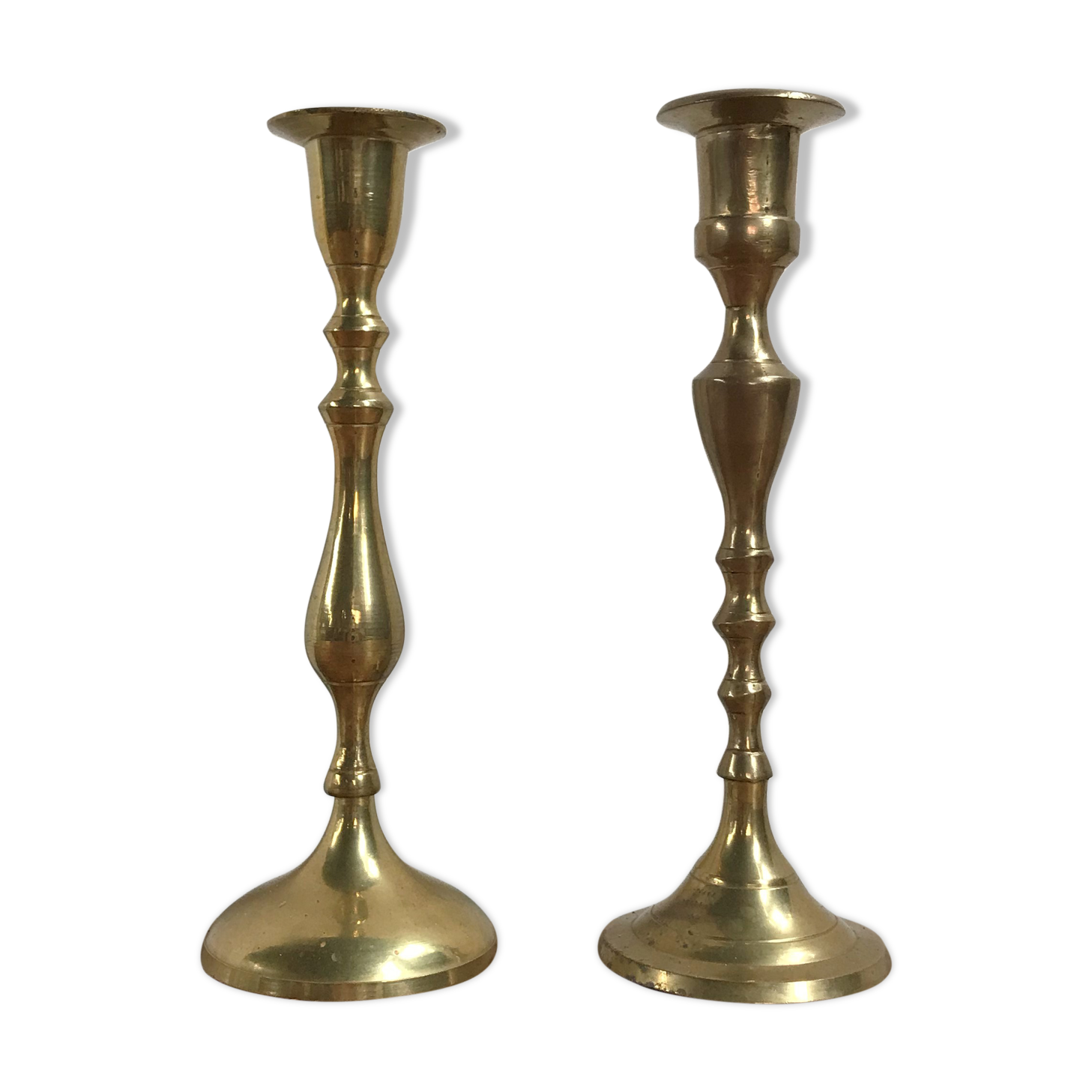 Brass candlestick duo