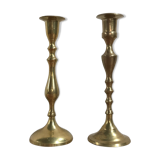 Brass candlestick duo