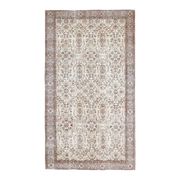 Vintage Turkish Hand-Knotted Wool Cotton Beige Area Rug 158x284
