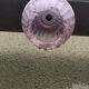 Suspension old glass bubble col corolla pink 70s vintage