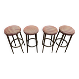 Suite de 4 tabourets de bar 1960
