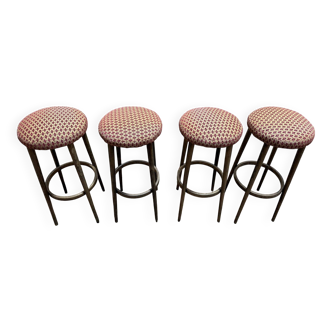 Set of 4 bar stools, 1960s