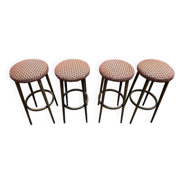 Set of 4 bar stools, 1960s
