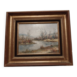 Huile sur toile signé