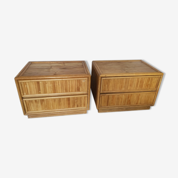 Two bamboo dressers, circa 1970