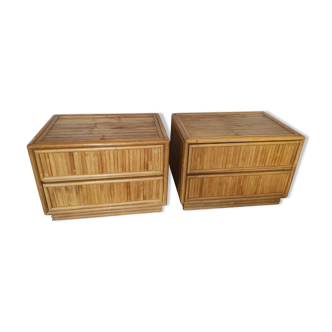 Two bamboo dressers, circa 1970