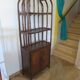 Retro-vintage-Low sideboard-library - cane-wood-rattan-1960s