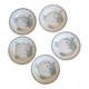 Set of 5 Saint Amandinoise Muguet Plates