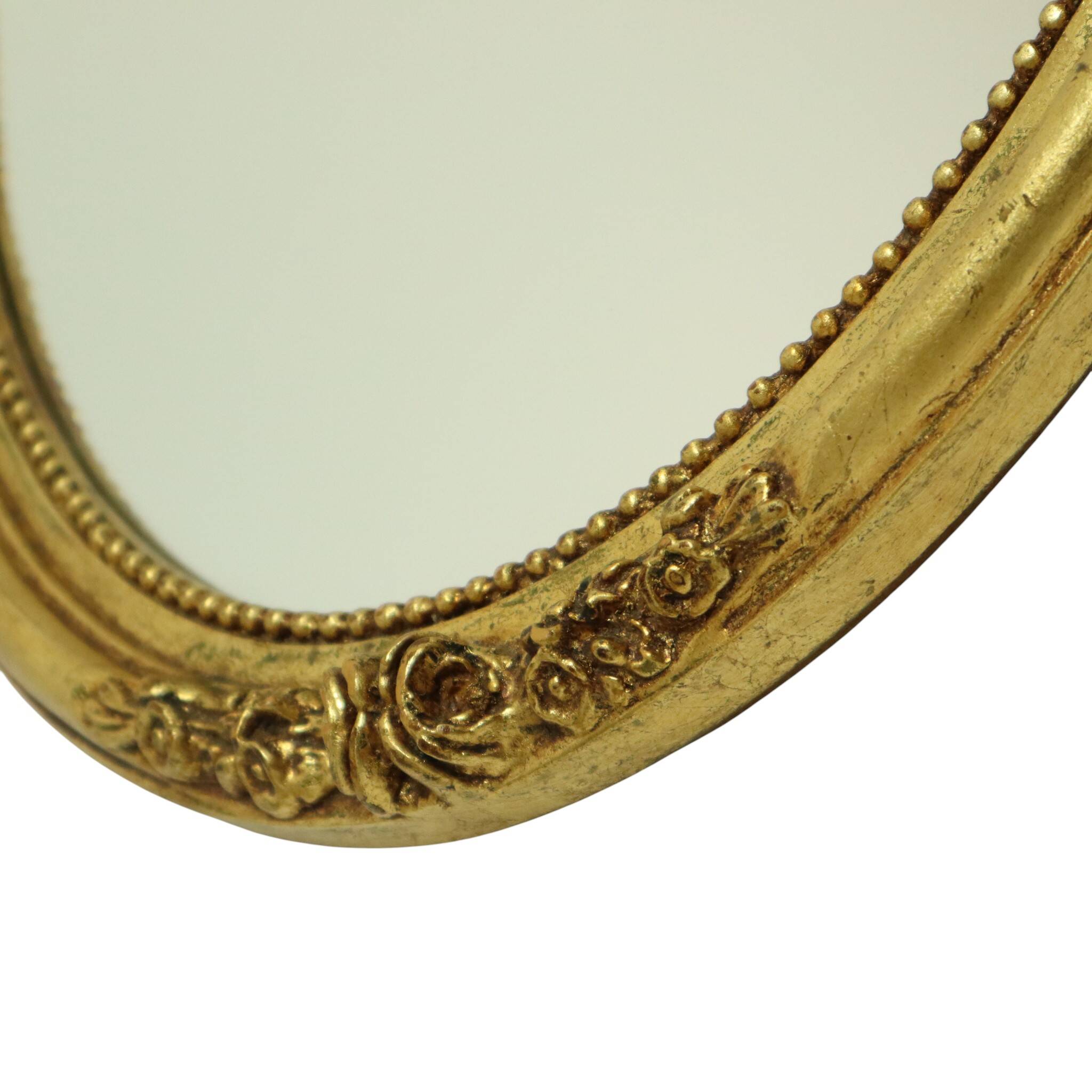 Hollywood Regency Golden Mirror Oval Deknudt Classic