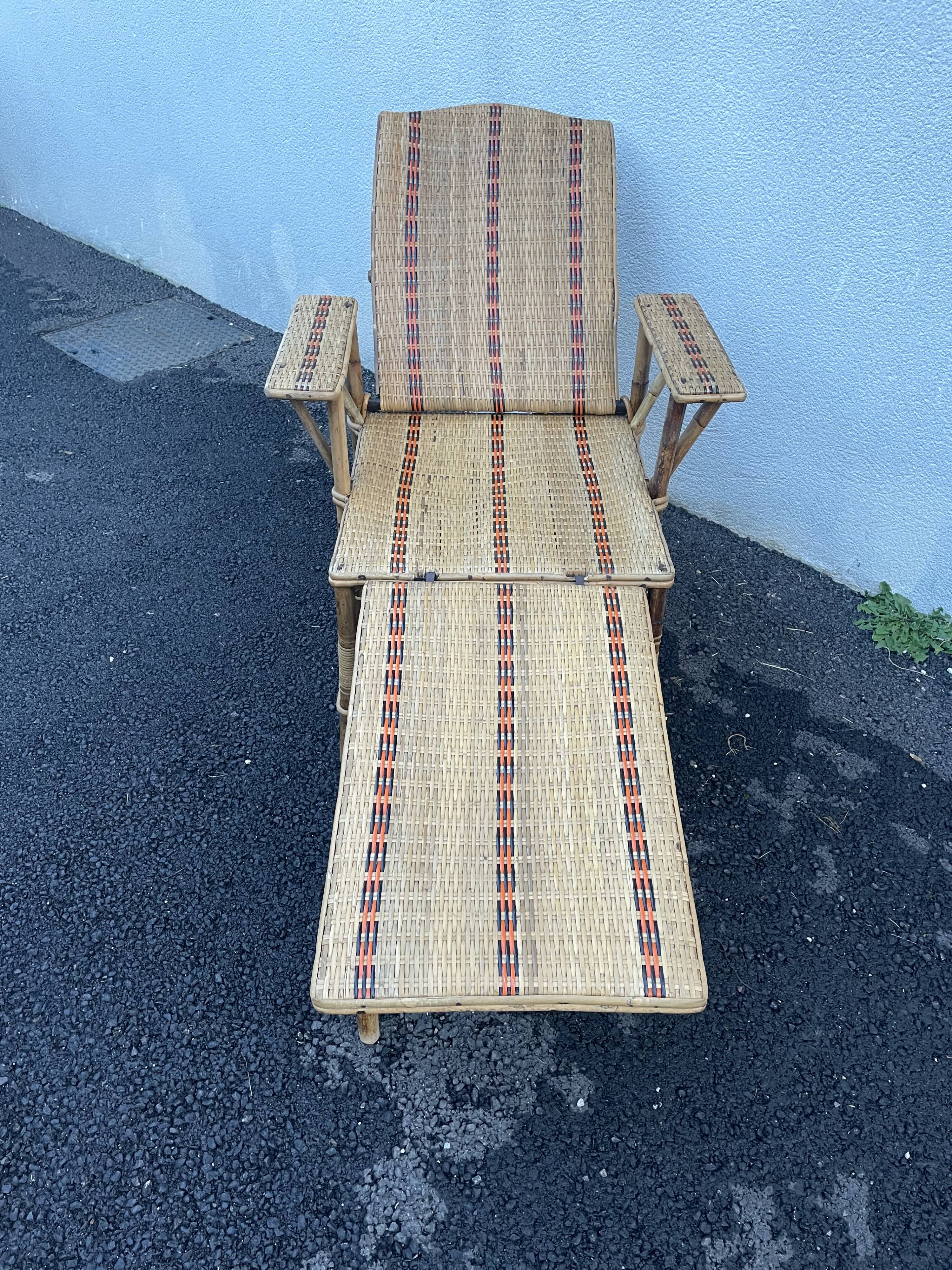 Rattan lounge chair