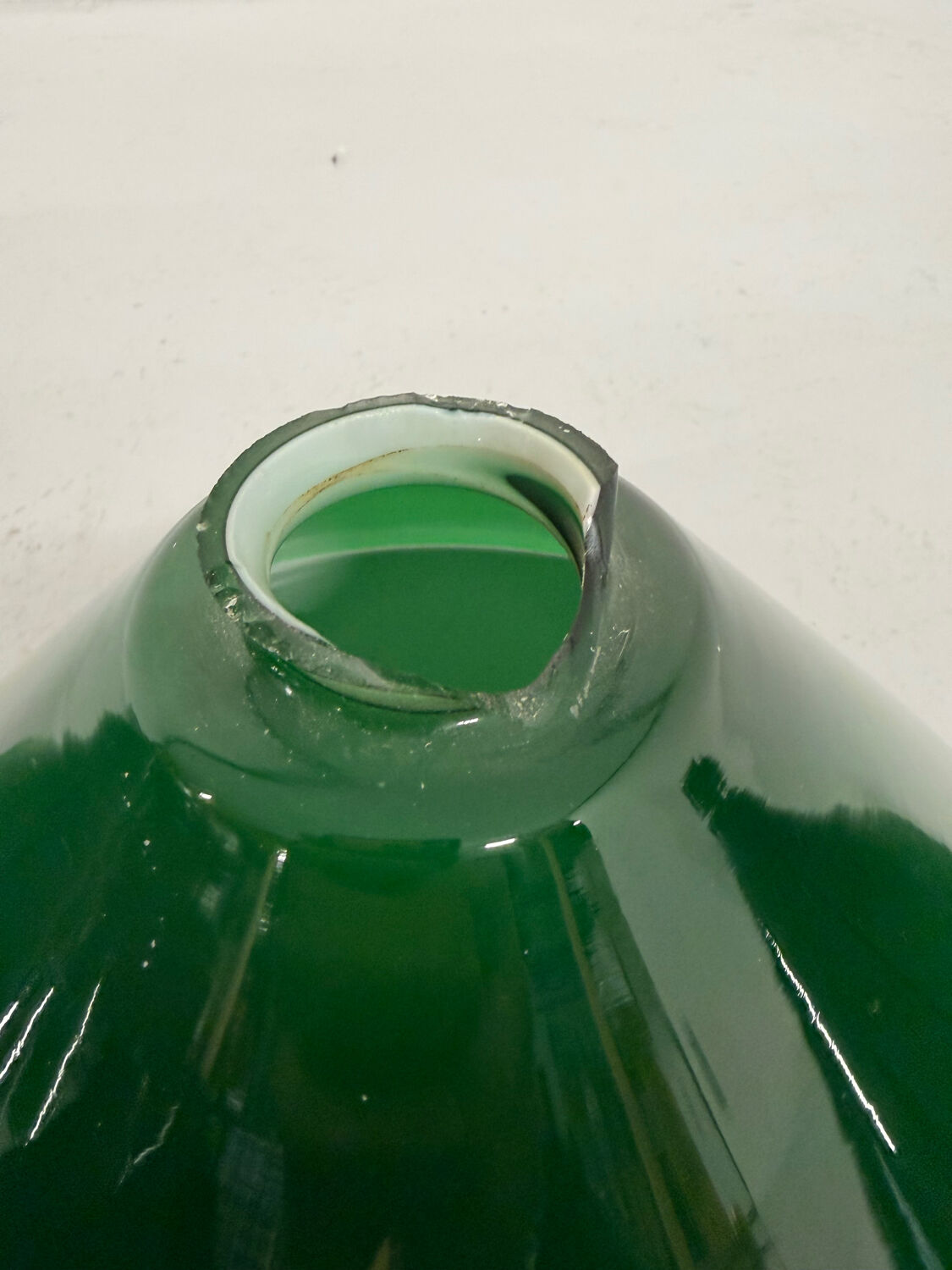 Large brass and green opaline pendant lamp 260 cm 1970s