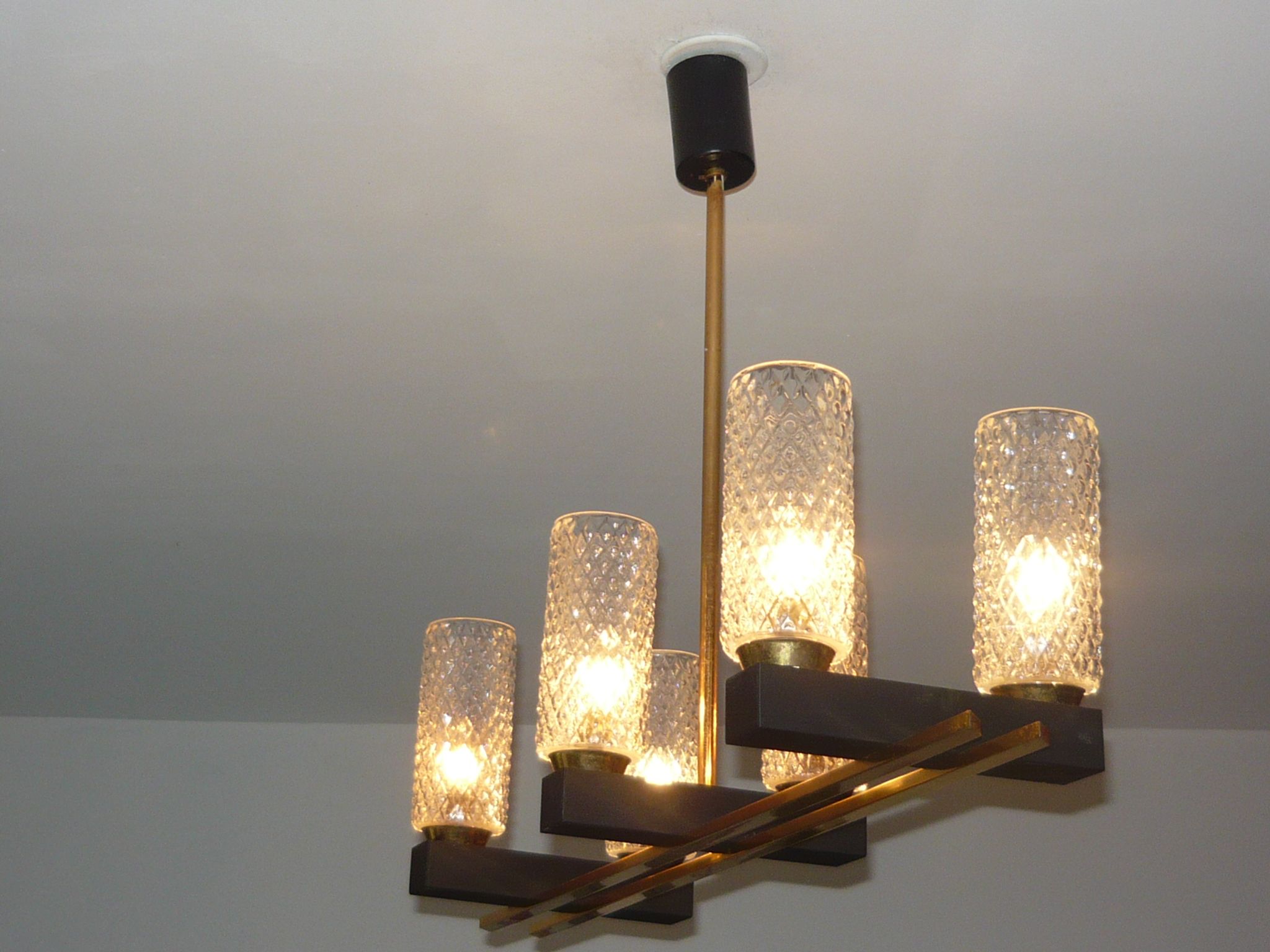 Arlus 6-light chandelier from the 1950s