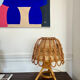 Lampe en rotin Louis Sognot années 1960