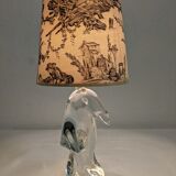 Crystal lamp signed Schneider