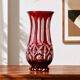 Large antique German ruby crystal vase signed WMF