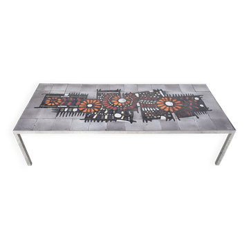 Vintage ceramic coffee table by Perignem, 1960s