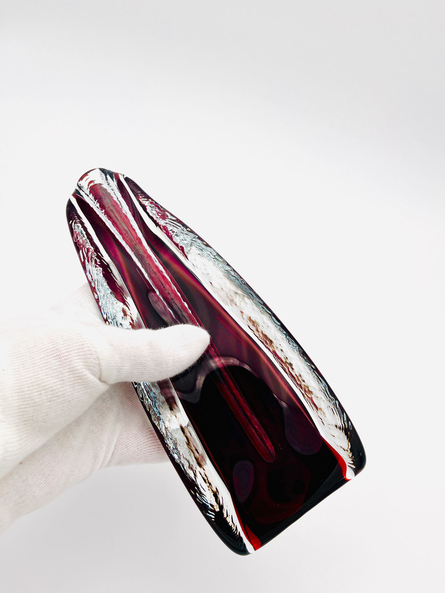 Vase Sculptural Sommerso - Václav Hanuš - Design Tchécoslovaque 60s