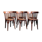 Set 6 chairs bistro MAHIEU years 30/40