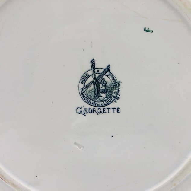 Plat de service rond, Moulin des Loups, modèle Georgette