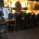 Monastery table - 9 chairs and 2 Louis XIII oak armchairs.