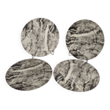 Set of 4 large Villeroy & Boch marble effect plates – 27 cm