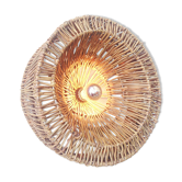 Lamp XXL wall light 1960 in Rotin