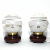 Par de lámparas de mesa. España, 1970s.