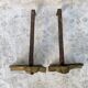 Paire de chenets chiens en laiton