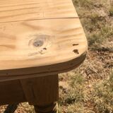 Farmhouse table made of natural wood