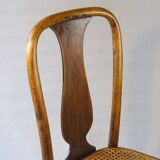 Two Kohn chairs, No. 529, circa 1910, bistro style, caned, bentwood
