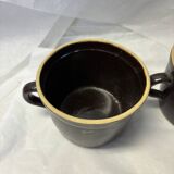 Set of 2 glazed earthenware cups