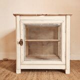 Wooden pantry and white mesh