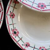6 vintage ironstone dinner plates from Céranord Saint-Amand - Monique