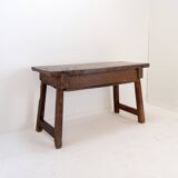 Console espagnole en chêne massif du XVIIIe siècle