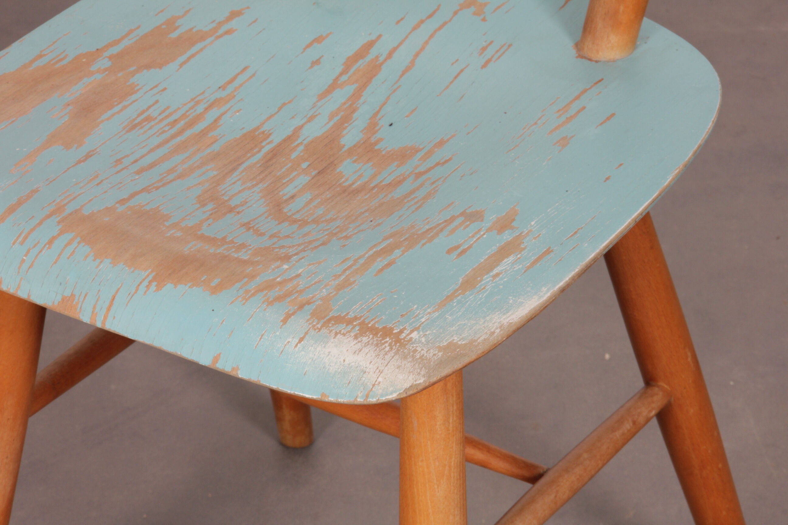 Vintage wooden chair produced by Ton, 1960