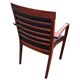 6 contemporary bridge chairs in mahogany wood and black leather