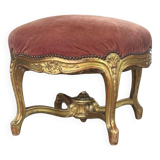 Louis XV Style Footrest in Carved and Gilded Wood Circa 1880