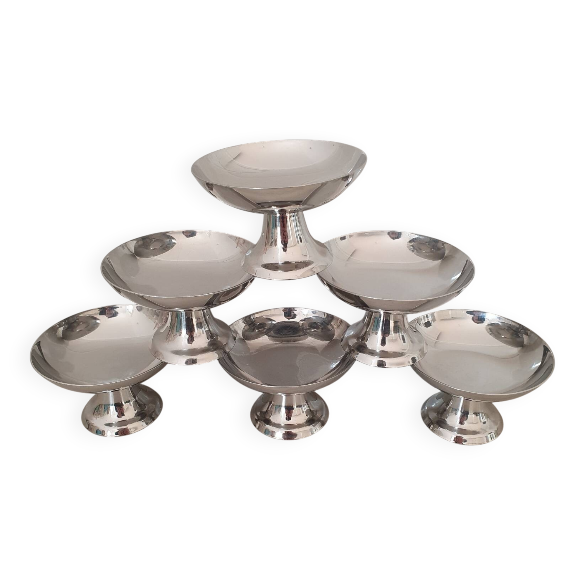 6 stainless steel 18/10 dessert bowls