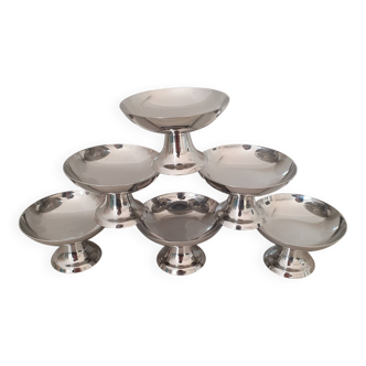 6 stainless steel 18/10 dessert bowls